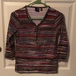 Gold Tone Zippered Top